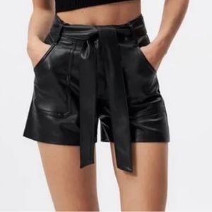 Zara Leather Shorts